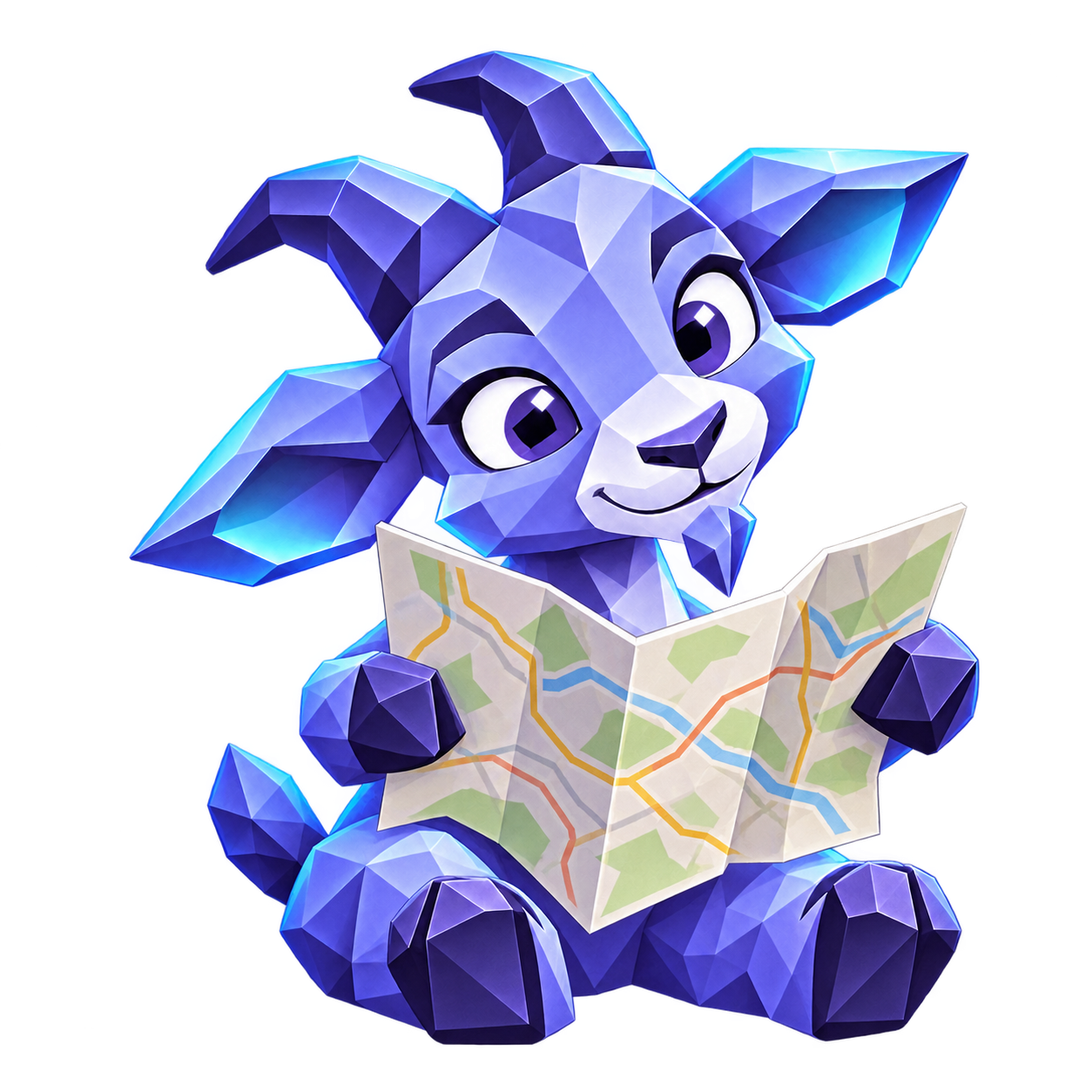 Byte checking an unfolded paper map